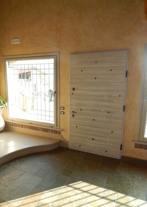 Porta blindata larice spazzolato